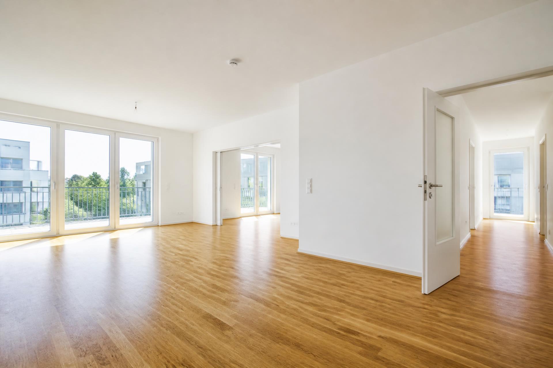Frisch gereinigte, leere Wohnung in Stuttgart nach der Umzugsendreinigung